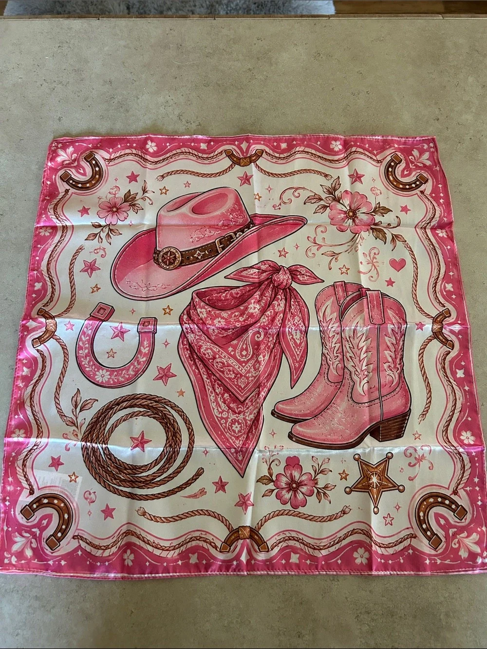 Western Cowgirl Print Scarf